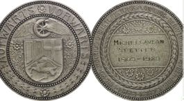 Schweiz Medaille Graubünden Rhätische Bahn 1928
