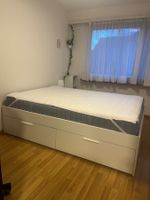 IKEA-Bett mit 4 Schubladen, inkl. Matratze, Lattenrost