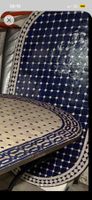 Mosaiktisch aus Marokko, oval, blau-off-white