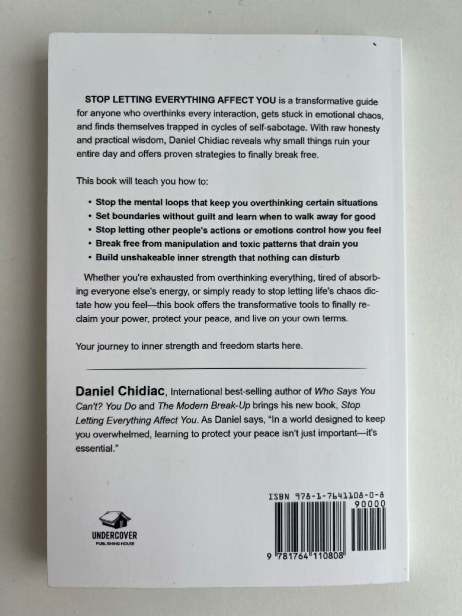 Libri: Buch Stop letting everything affect you | Daniel Chidiac – Nuovo (secondo la descrizione) da Immensee venduto da LizzaSch03 1