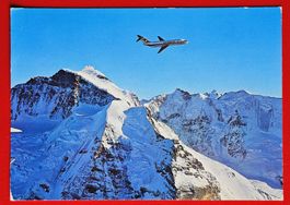 AK SWISSAIR DC 9 ALPEN ZÜRICH FLUGHAFEN GROSS SCHWYZ 1972
