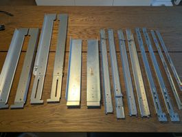 Diverse Rackschienen (6 Paar)