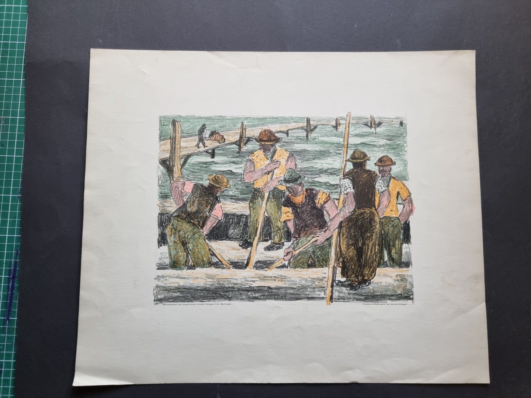 Grafica & Litografie: ARNOLD BRÜGGER LITHOGRAPHIE SIGNIERT – Usato da Gersau venduto da grafik-kunst 4