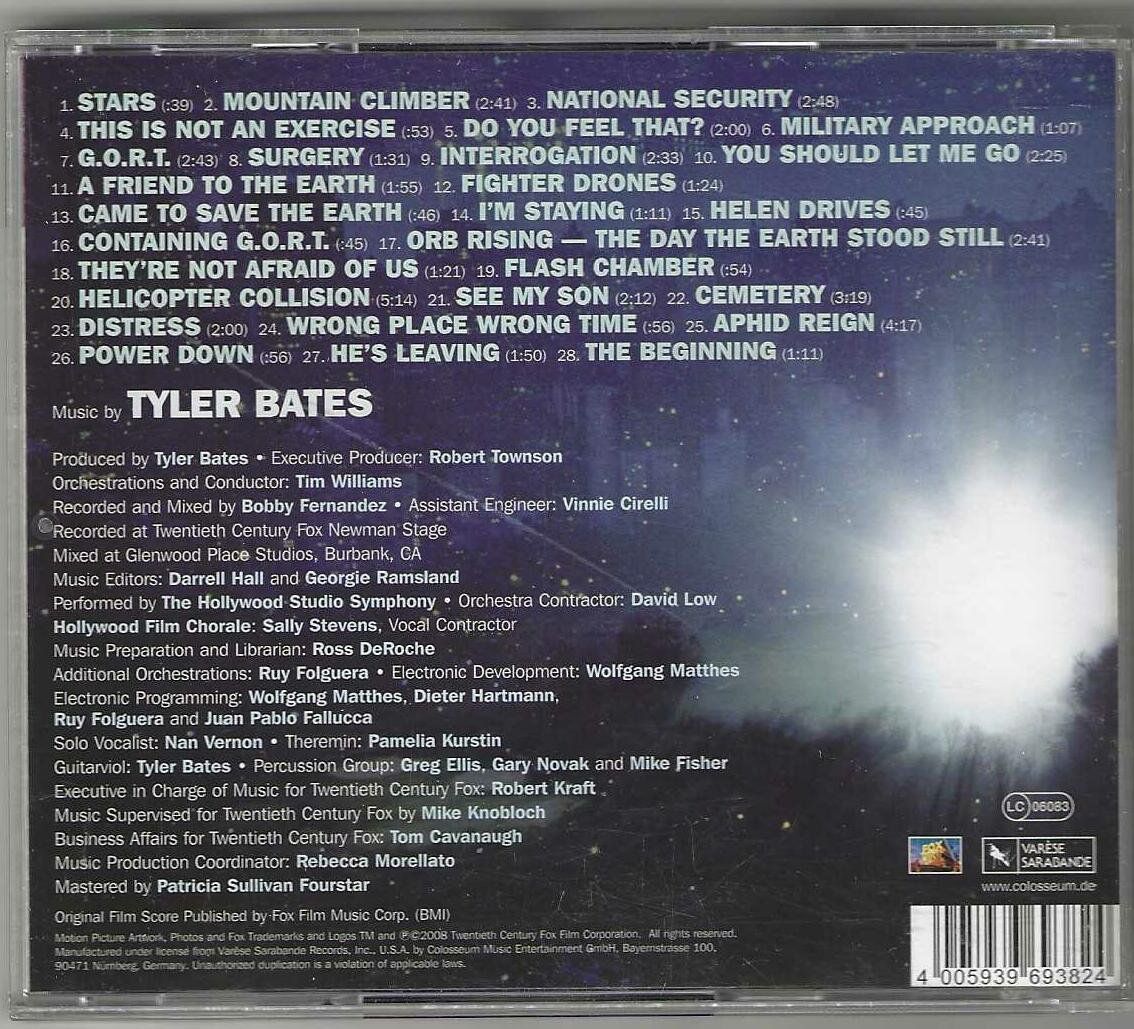 CD: Tyler Bates - The Day The Earth Stood Still – Usato da Genève venduto da CDLPBookS 1