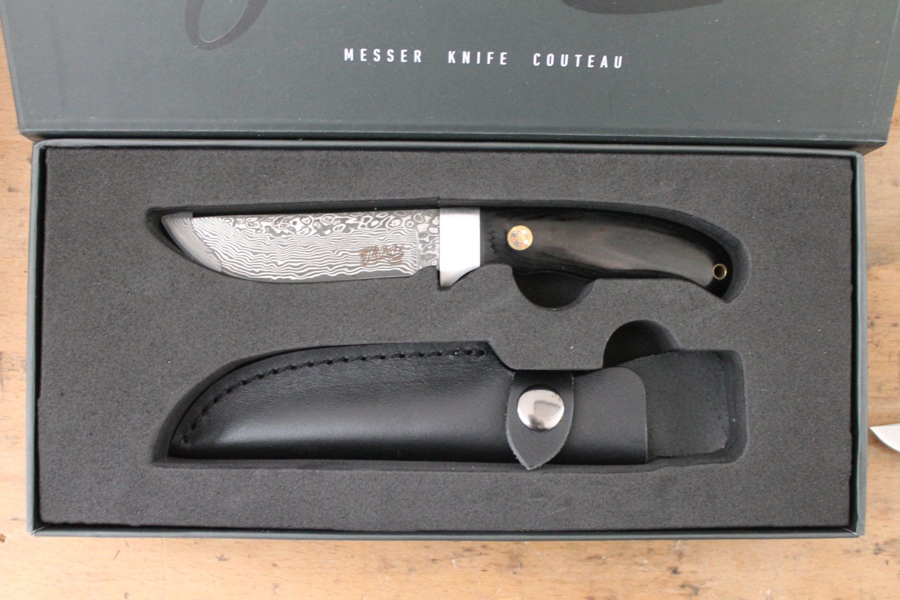 Herbertz Accessori: Herbertz Gürtelmesser Damast Pakkaholz – Nuovo (secondo la descrizione) da Lachen SZ venduto da ratata 3