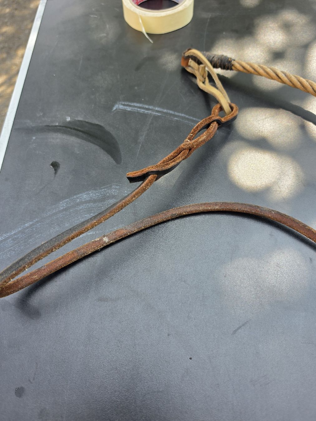 Sonstiges Tierzubehör: Peitsche mit Holzgriff Leder und Seil gebraucht – Gebraucht aus Mettlen von elios0888 7