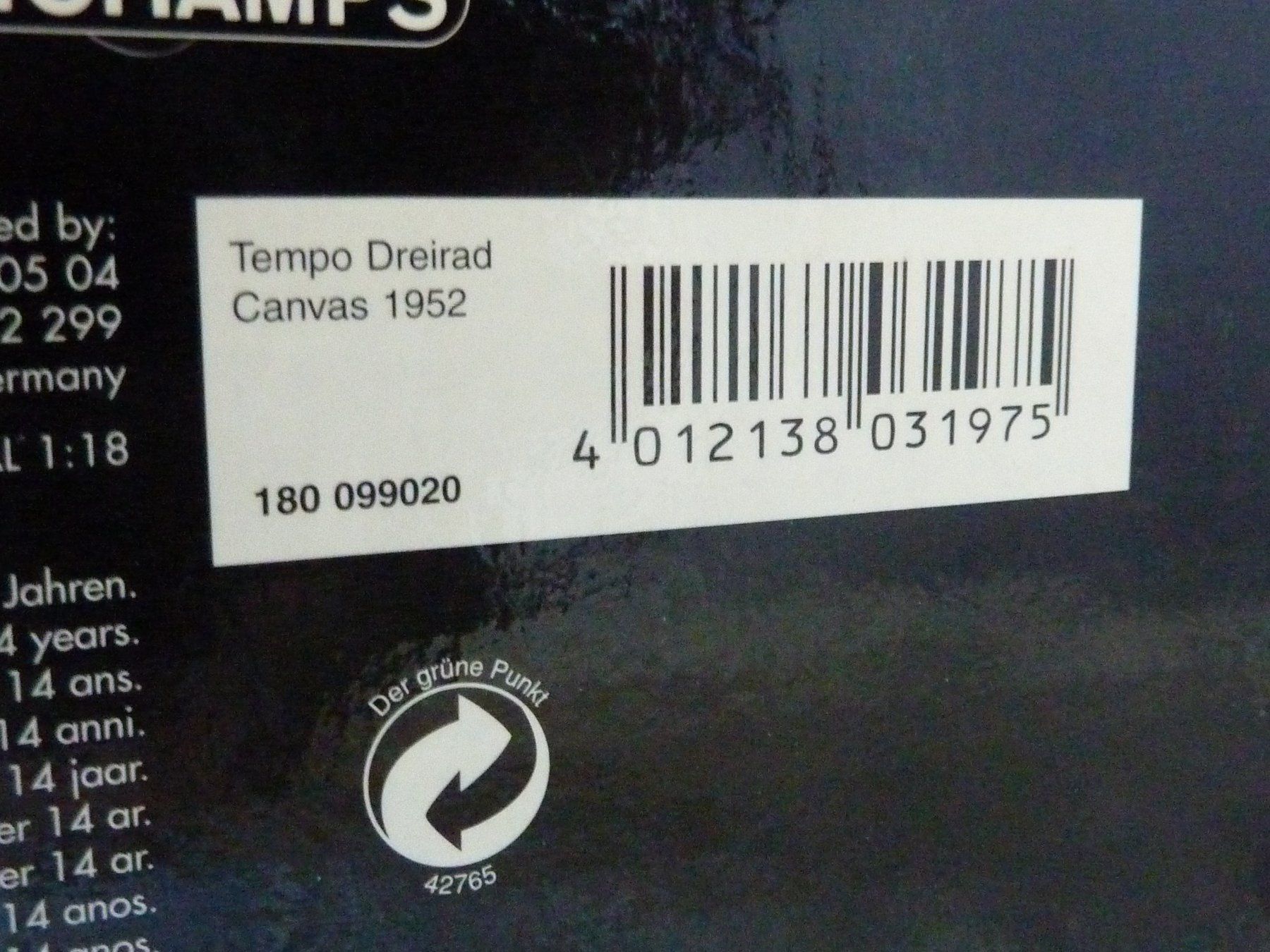 Minichamps Modellini d'auto: Tempo Dreirad 1952 1:18 – Nuovo (secondo la descrizione) da Dürrenäsch venduto da modellautos4you 4