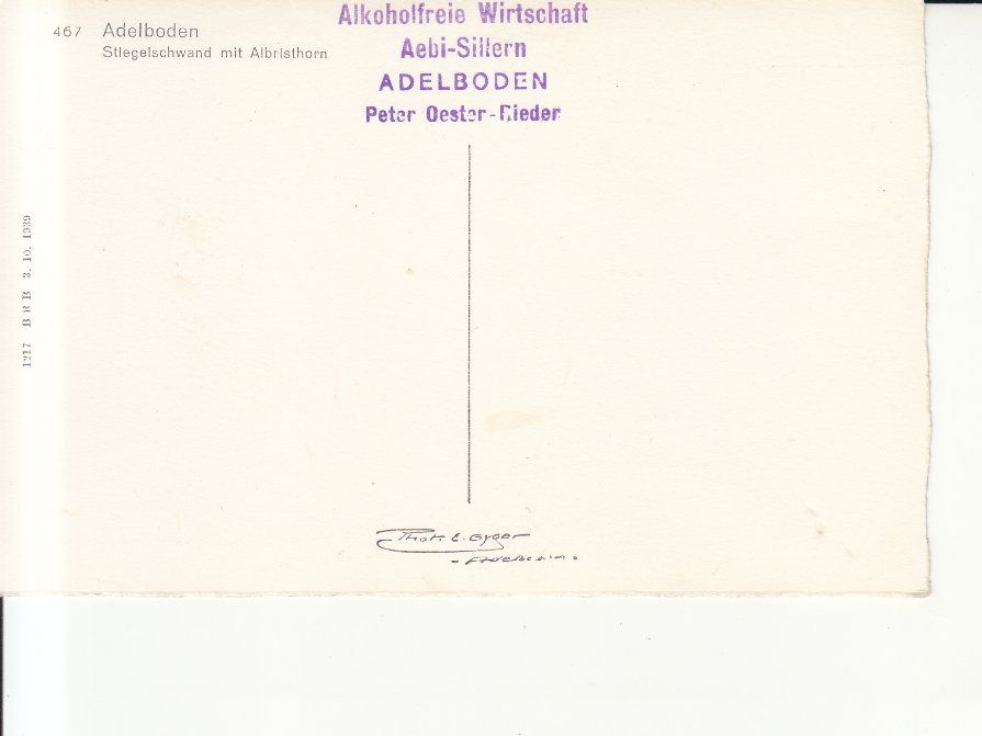 Cartoline postali: Adelboden mit ST Aebi-Sillern, ca. 1950 – Usato da Bürglen TG venduto da StampGraf 1