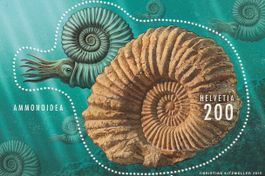Timbre Suisse Helvetia 200 Ammonites - Rare Collection neuf