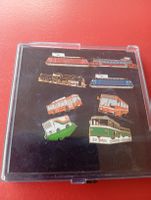 Set Pins Eisenbahn und Busse VBSG 8 Stück im Etui