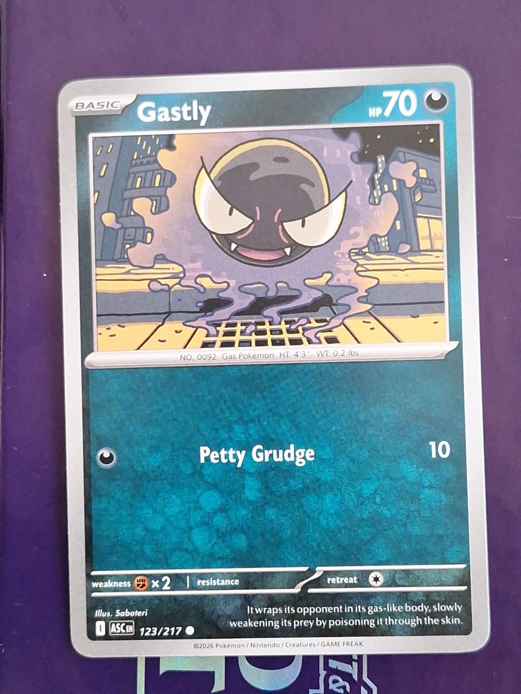 Pokémon Sammelbilder & Trading cards: Gastly - Pokemon Ascended Heroes – Gebraucht aus Altstätten SG von GGsGameshop