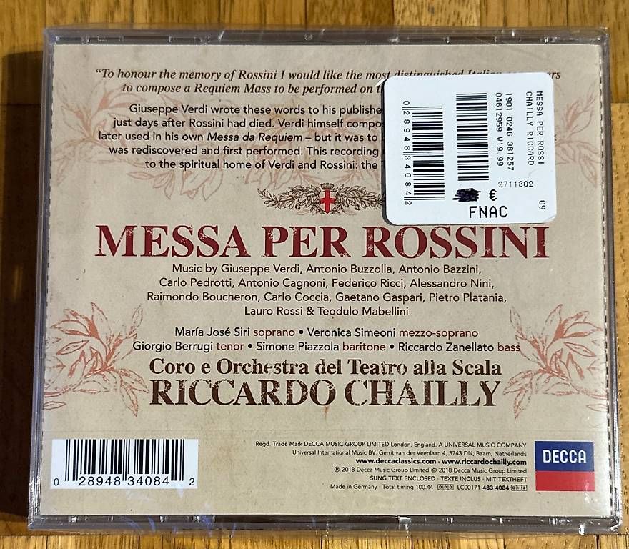 CDs: CD | Messa per Rossini – Gebraucht aus Münchenstein von th_bl 1