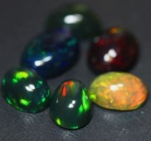 Ethiopian Black Oval Cabochon Opal  5.75cts #c7