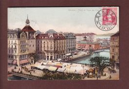 GENEVE - Pont et Tour de l'Île - 1908