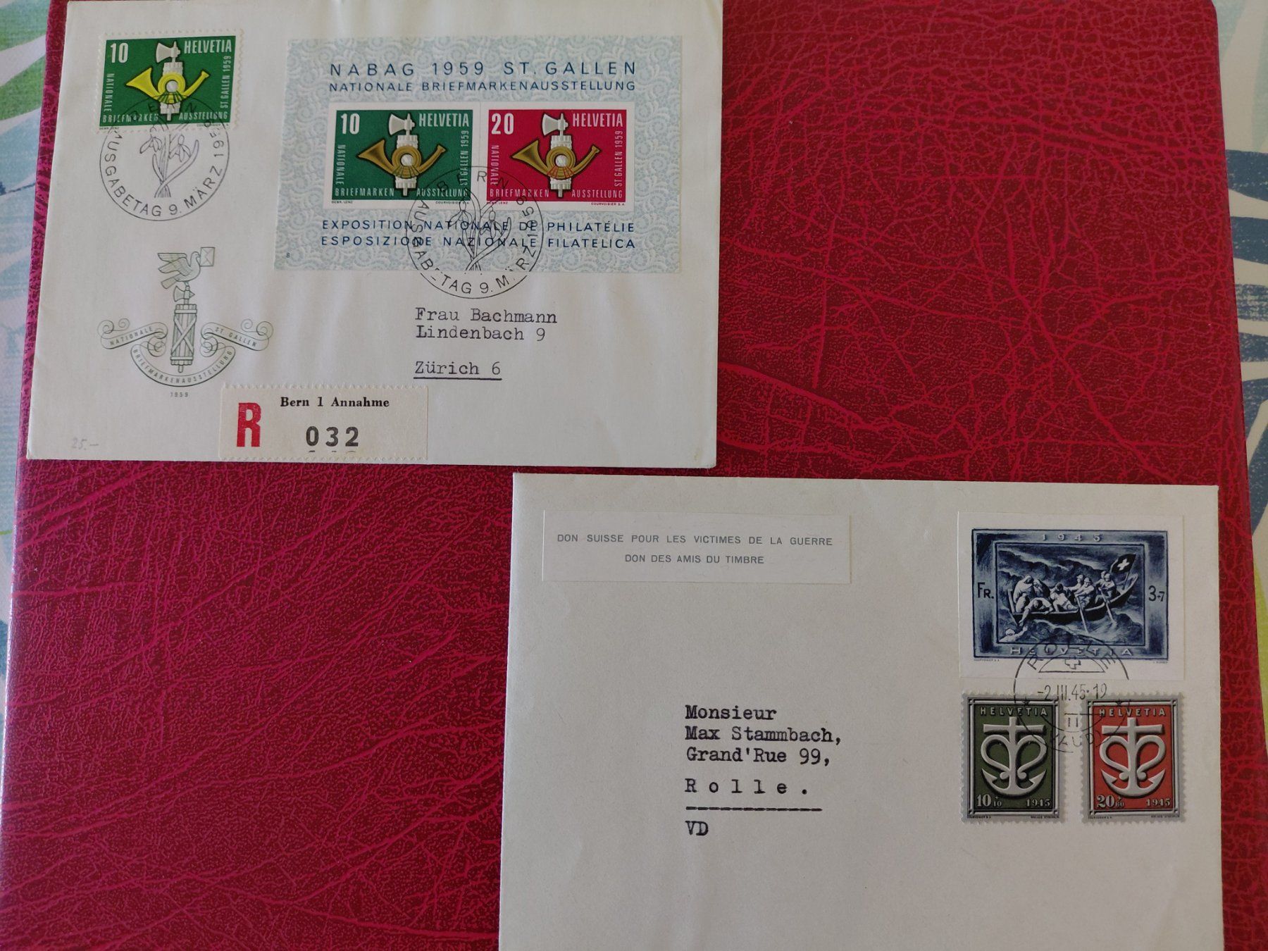 Tous les timbres: 2 Blockbriefe CH – D'occasion à Horw par Onurb008