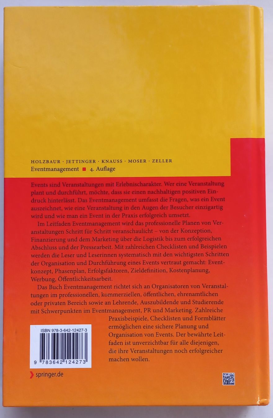 Libri: Buch: Eventmanagement – Usato da Beckenried venduto da Wmarcie 1