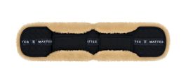 Mattes Sattelgurtbezug schwarz/hellgelb, 75
