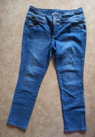 Damen Jeans blau Gr 44 John Baner Stretch