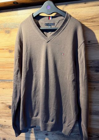 Tommy Hilfiger Pullover, Braun/Grau, XXL, wie neu
