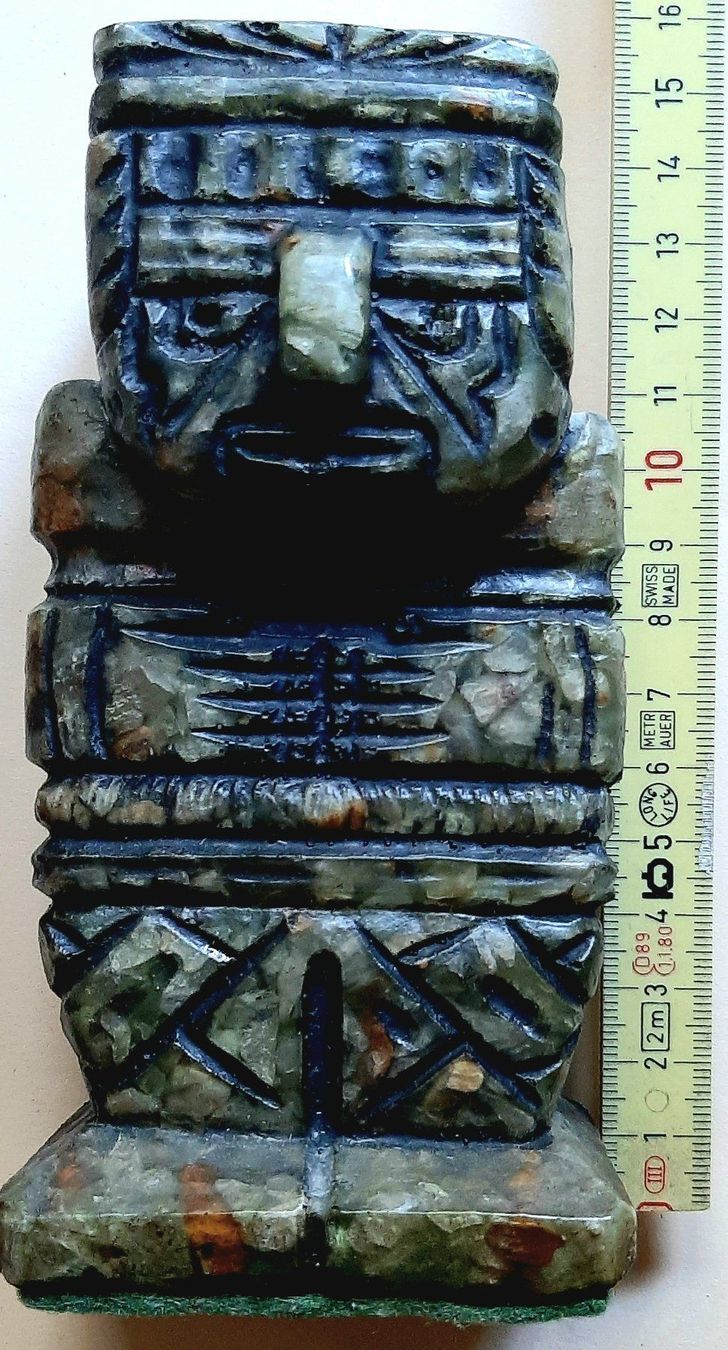 Figuren: Statuette en pierre Sud-américaine – Gebraucht aus Montet (Glâne) von Koada2 6
