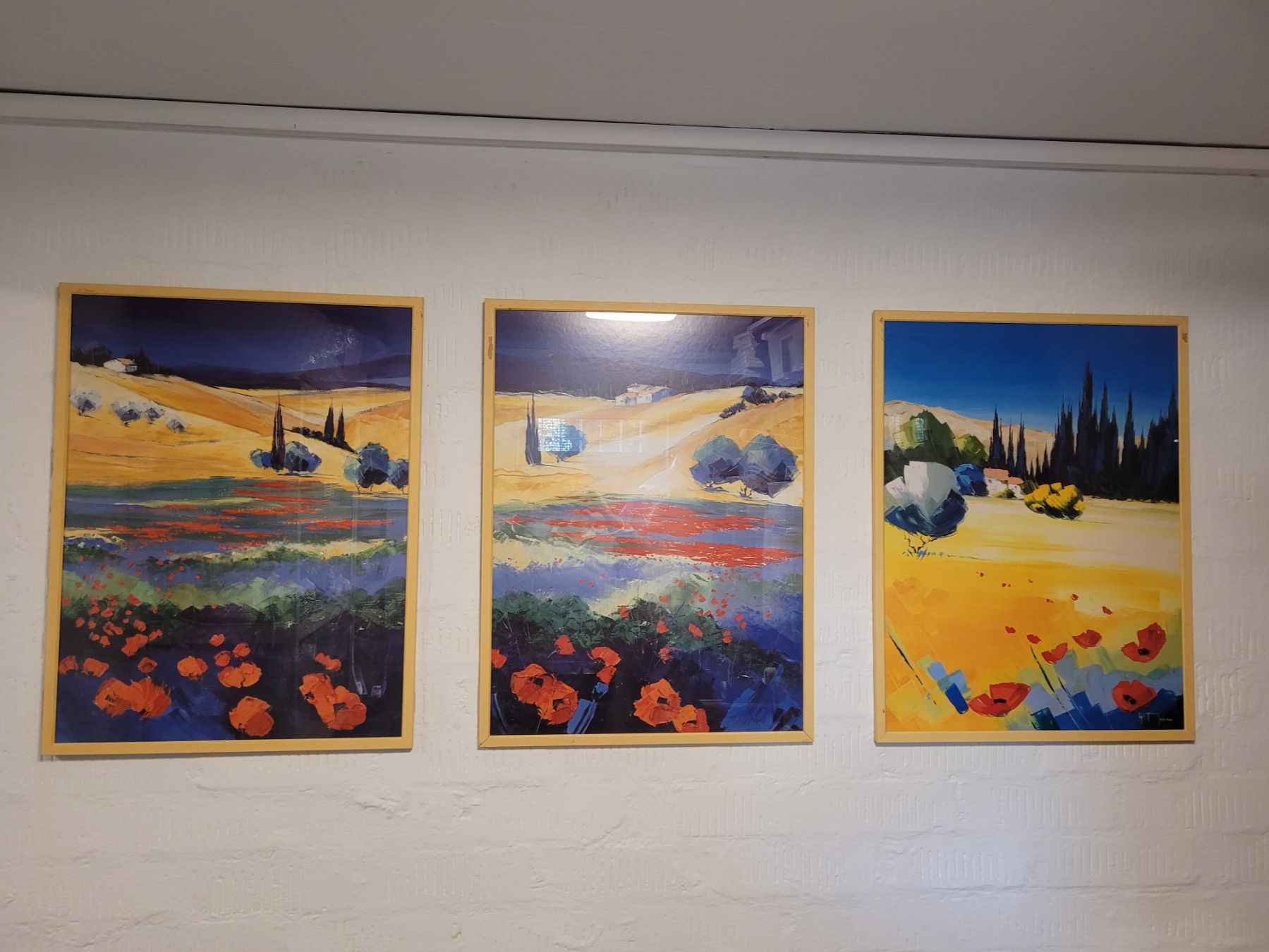 Dipinti: 3 Bilder  in starken Farben  gerahmt – Usato da Aarberg venduto da belaija