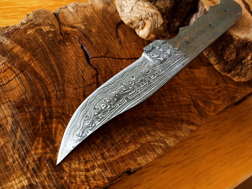 Geprüft: Rohling Klinge DAMASKUS Messer Damast Schmiede (Neu und ...