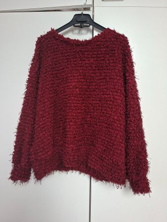 Schöner, warmer Strickpullover von Zara, Gr. S, Weinrot
