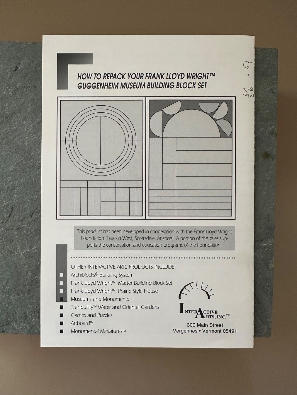 Kit di costruzioni: Frank Lloyd Wright Archiblocks (Guggenheim Bausatz) – Usato da Basel venduto da Pulcinella34 4