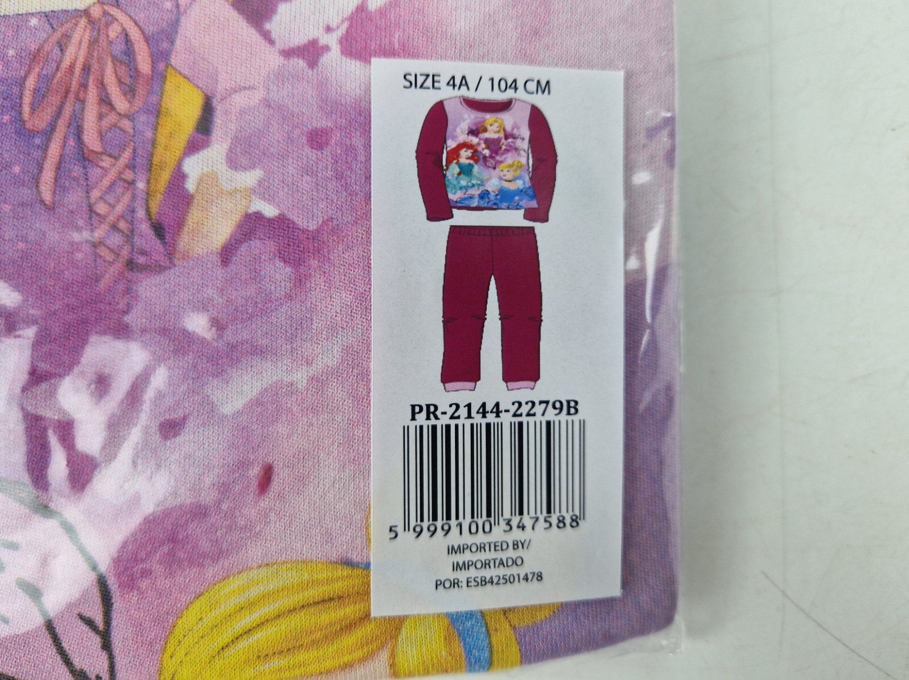 Disney Pigiama & Simili: DISNEY PRINCESS Mädchen Pyjama pink, 4 J. – Nuovo (secondo la descrizione) da Muhen venduto da Restwert_Muhen 1