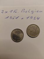 2 Belgische Francs Muenzen von 1951 & 1954, Rarität!