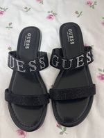 Guess Sandalen Schwarz Glitzer 