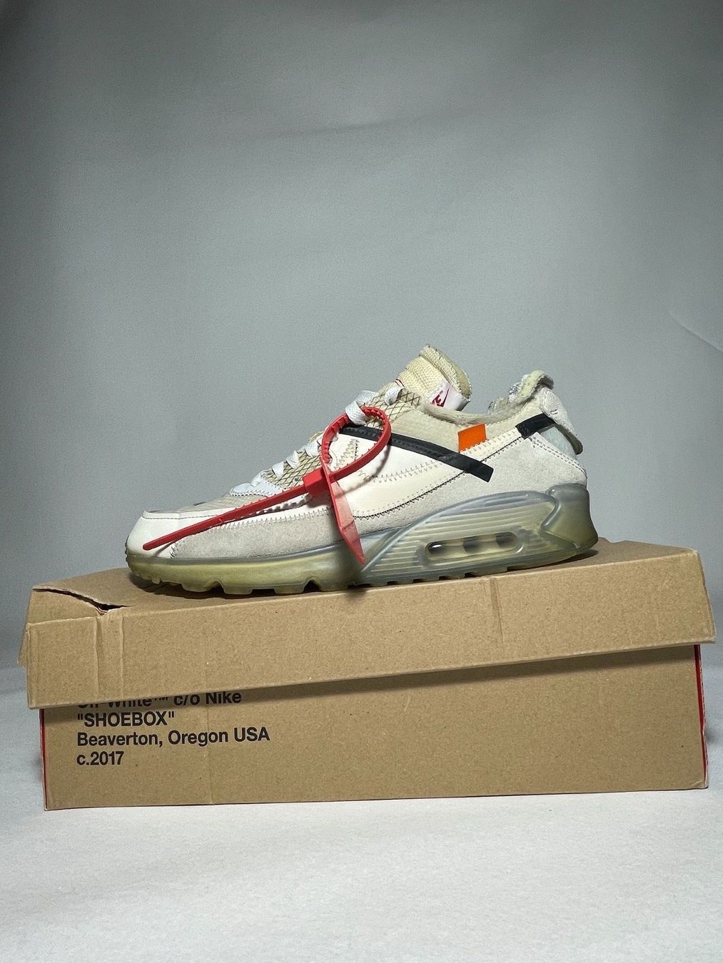 Nike Herrenschuhe: Nike Air Max 90 OFF-WHITE 42.5 – Gebraucht aus Freidorf TG von kickznlacez