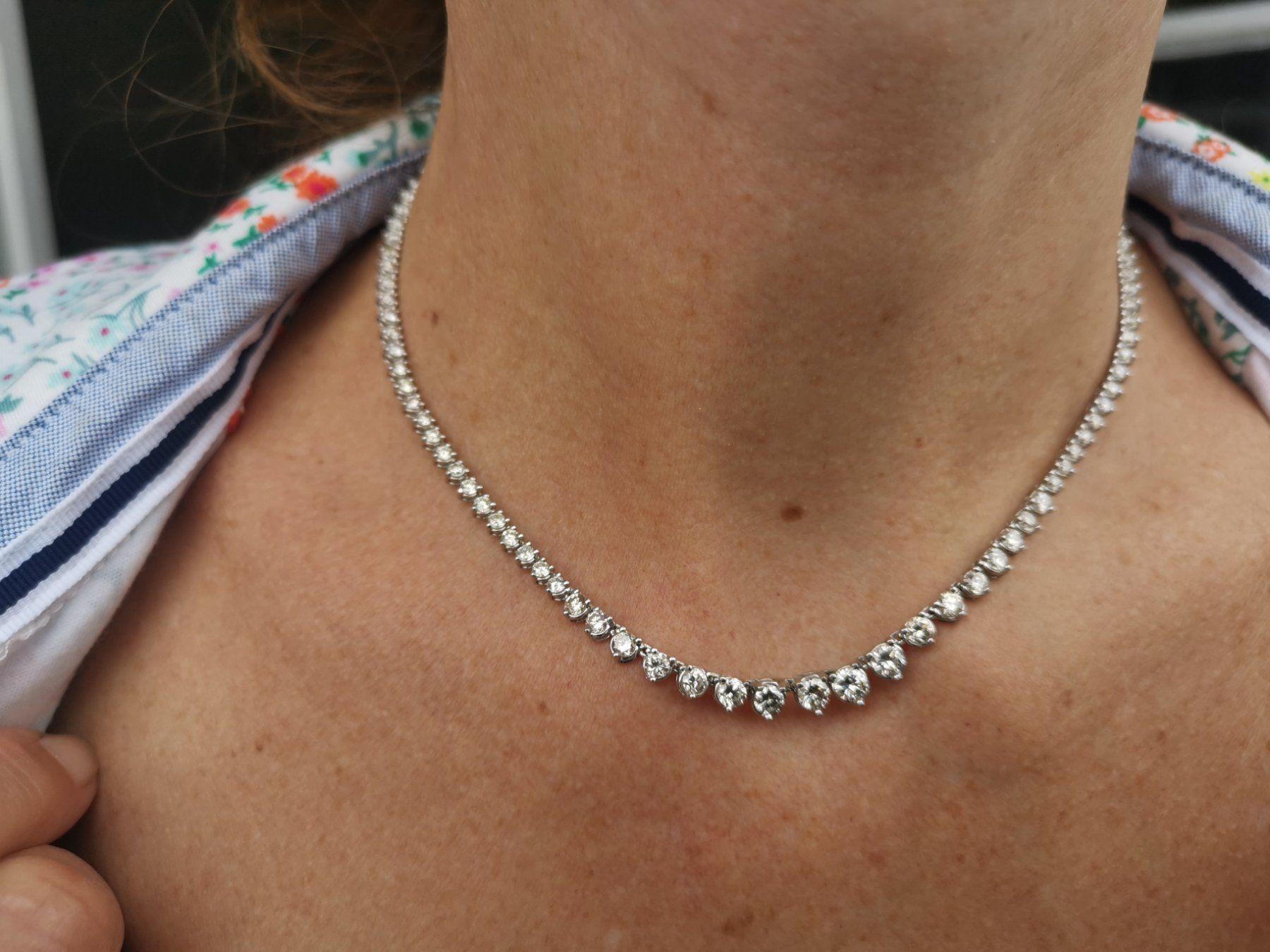 Catenine: Diamantcollier Platin – Nuovo (secondo la descrizione) da Huttwil venduto da heinzdaniel63