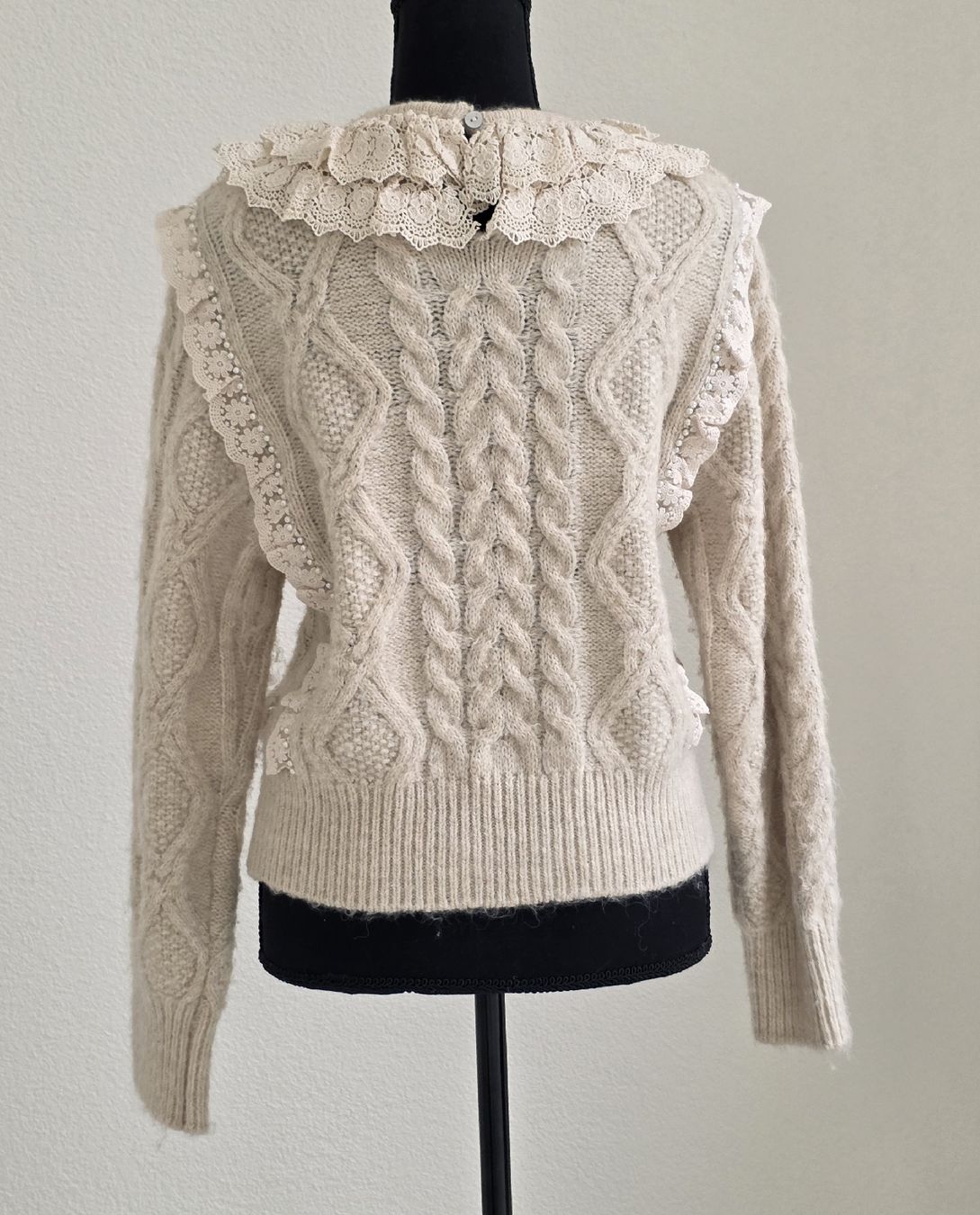 Zara Maglioni & Felpe: Zara Pullover Strick mit Spitze Perlen beige Grösse S – Nuovo (secondo la descrizione) da Rheinsulz venduto da Gilea 3
