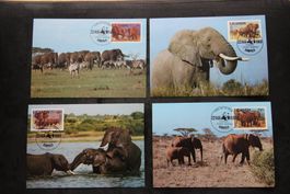 Uganda 1983 - Maximumkarten - Elefanten (WWF)