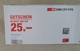 SBB Halbtax Gutschein 25.00 Fr