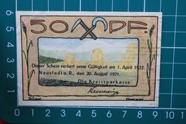 currency emergency money germany neustadla.r 50 pfennig 1922