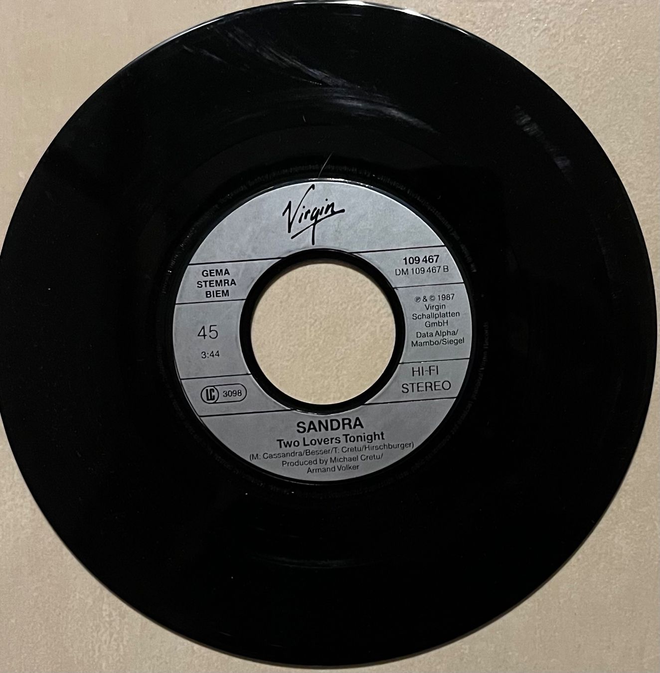 Schallplatten: SANDRA - STOP FOR A MINUTE – Gebraucht aus Bussigny von vinyl-pas-cher 1