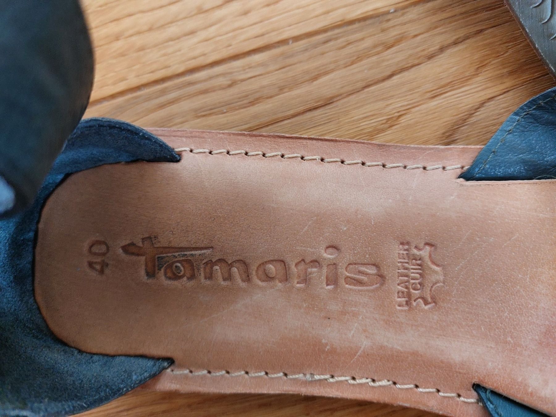 Tamaris Damenschuhe: Echt Leder Sandalen Tamaris, Gr. 40 – Gebraucht aus Titterten von fra_v27g 5