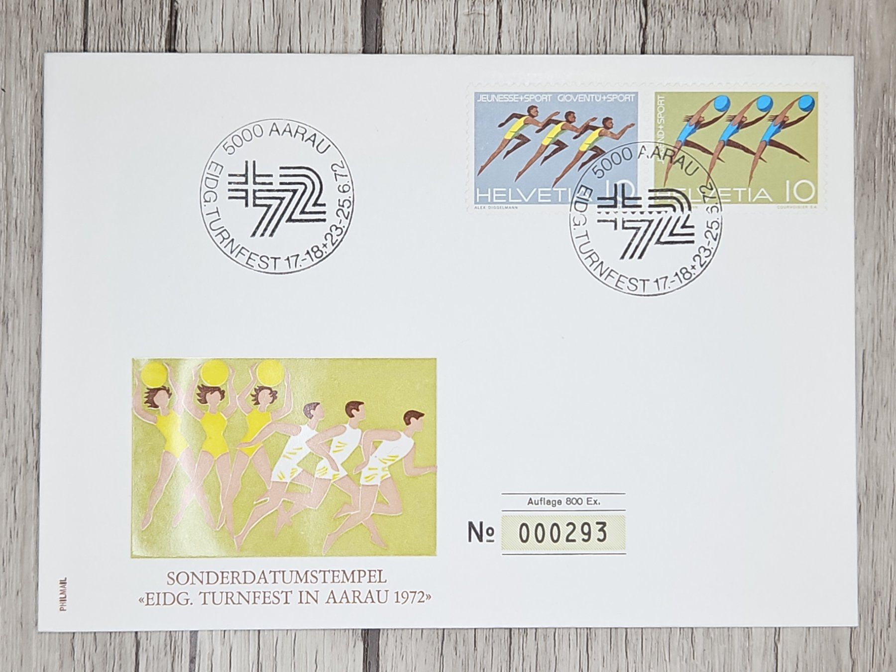 Tutti i francobolli: CL09 Enveloppe + Timbre Suisse 1972 / 800 ex – Usato da Cousset venduto da Patrick_Collections