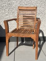 Teakholz Stuhl Yachtclub mit Armlehnen