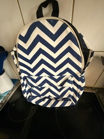 Rucksack blau7weiss