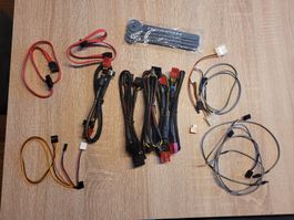 Diverse Computerbaukabel, mit Tasche