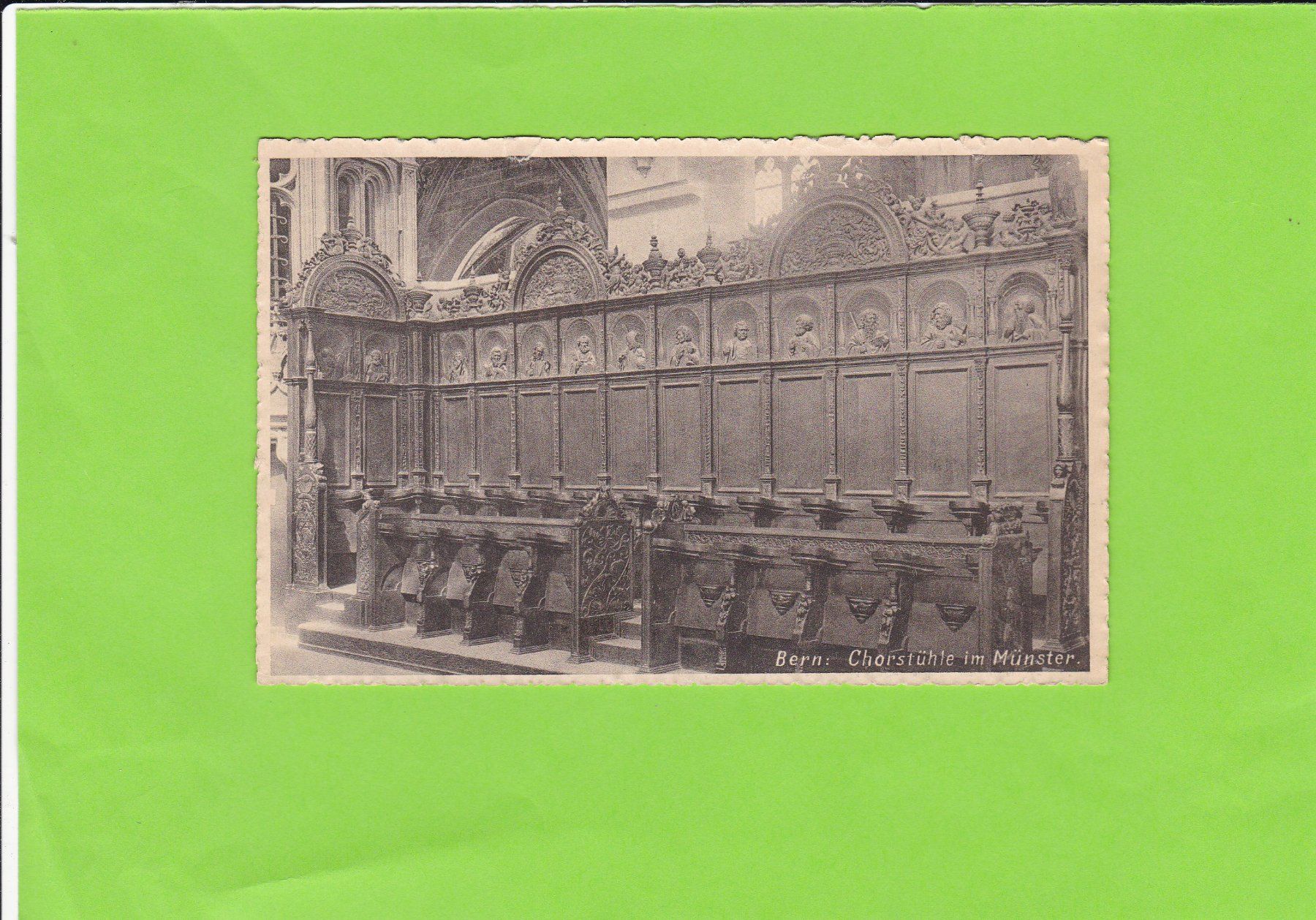 Cartoline postali: Bern-Chorstühle im Münster – Usato da St. Peterzell venduto da neckertal