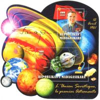 Block Raumfahrt. Juri Gagarin Madagaskar