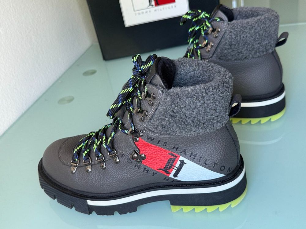 LEWIS HAMILTON x TOMMY HILFIGER Hiking Leder Boots 45 NEUE (Neu (gemäss ...