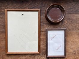 3 Vintage Bilderrahmen Set Holz diverse Formen