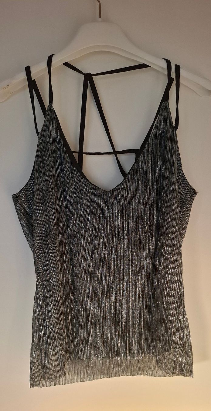Morgan Top: Damen Top Silber Metallic Grösse XS – Nuovo (secondo la descrizione) da Füllinsdorf venduto da Sternenblick19 4