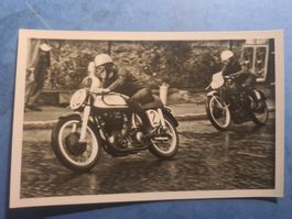 NORTON MANX -VELOCETTE GRAND PRIX BERN 1951 CARTE POSTALE