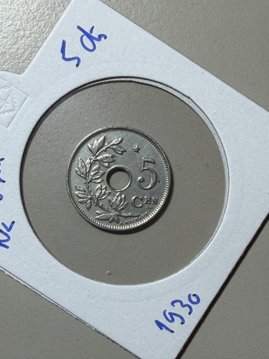 Alle Münzen: Belgique - 5 centimes - 1930 – Gebraucht aus Payerne von Mike1682